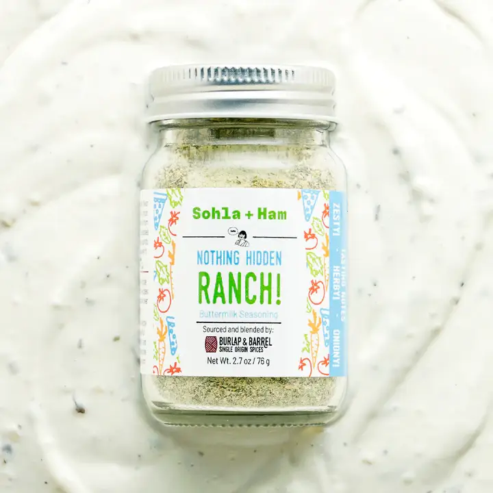 Nothing Hidden Ranch! Spice Blend from Burlap & Barrel | 2.7 oz glass jar
