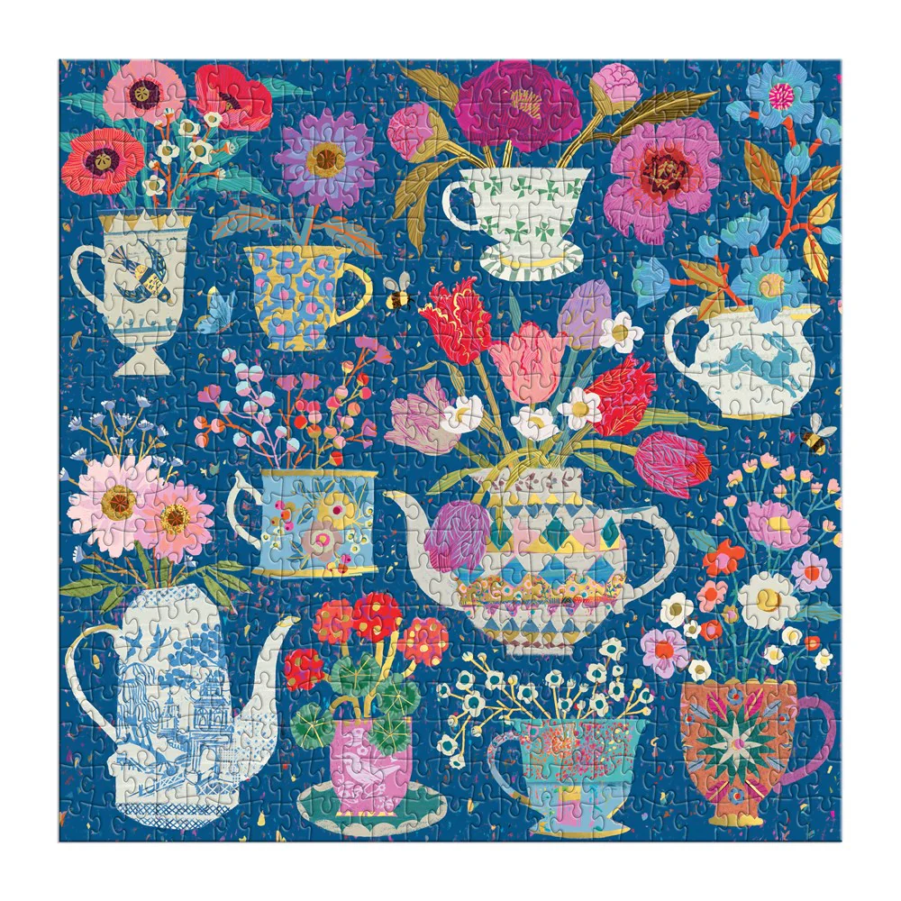 Victoria Ball Potted Teacups 500 Piece Foil Puzzle - Image 2