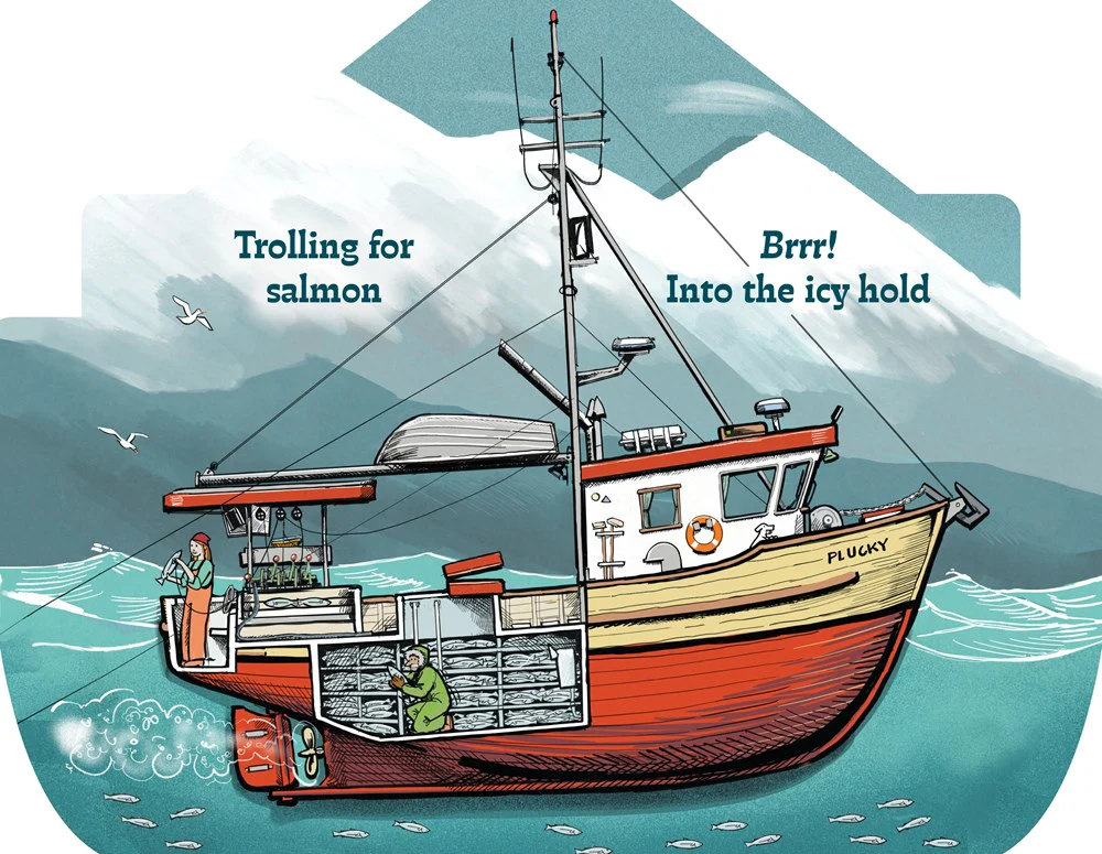 Working Boats: Salmon Troller (board book) - Image 4